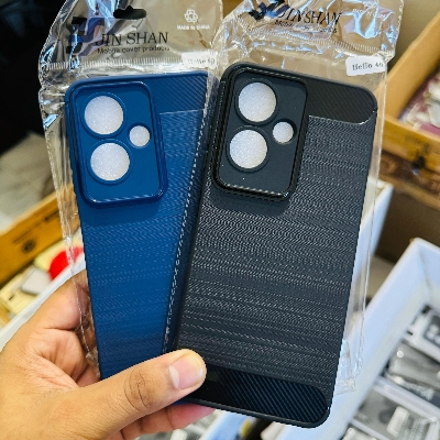 Picture of Symphony Helio40 Back Cover Premium Silicone Soft Case With Carbon Fiber Texture Design Official Symphony Helio 40 Back Case Helio 40 Back Cover Symphony-Helio40