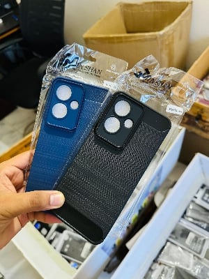 Picture of Symphony Helio40 Back Cover Premium Silicone Soft Case With Carbon Fiber Texture Design Official Symphony Helio 40 Back Case Helio 40 Back Cover Symphony-Helio40