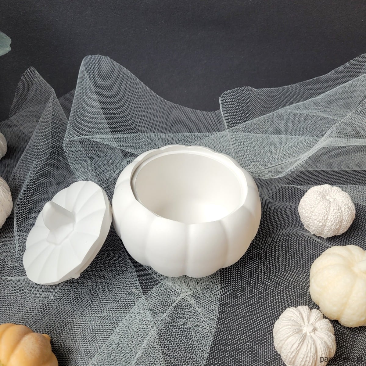 Picture of Home decorative concrete made pumpkin/jewellery box/candle holder /home decor/gift item/office table decor/living room decor. good looking showpiece