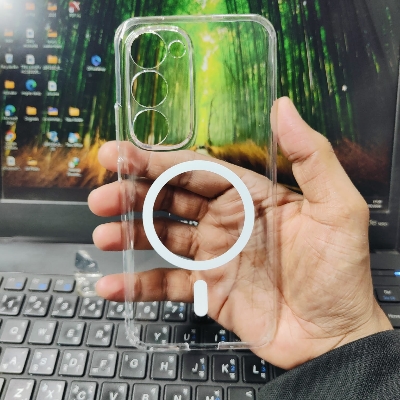 Picture of TECNO SPARK 40 PRO PLUS 4G Anti Yellow Magsafe Unique Case For TECNO SPARK 40 PRO PLUS 4G Clear Hard Transparent Phone Back Cover case