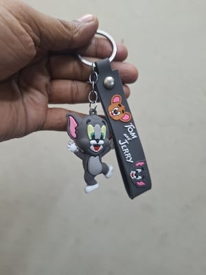 Picture of Tom and Jerry Cute Anime Cartoon Pendant Keyring Car keychain
