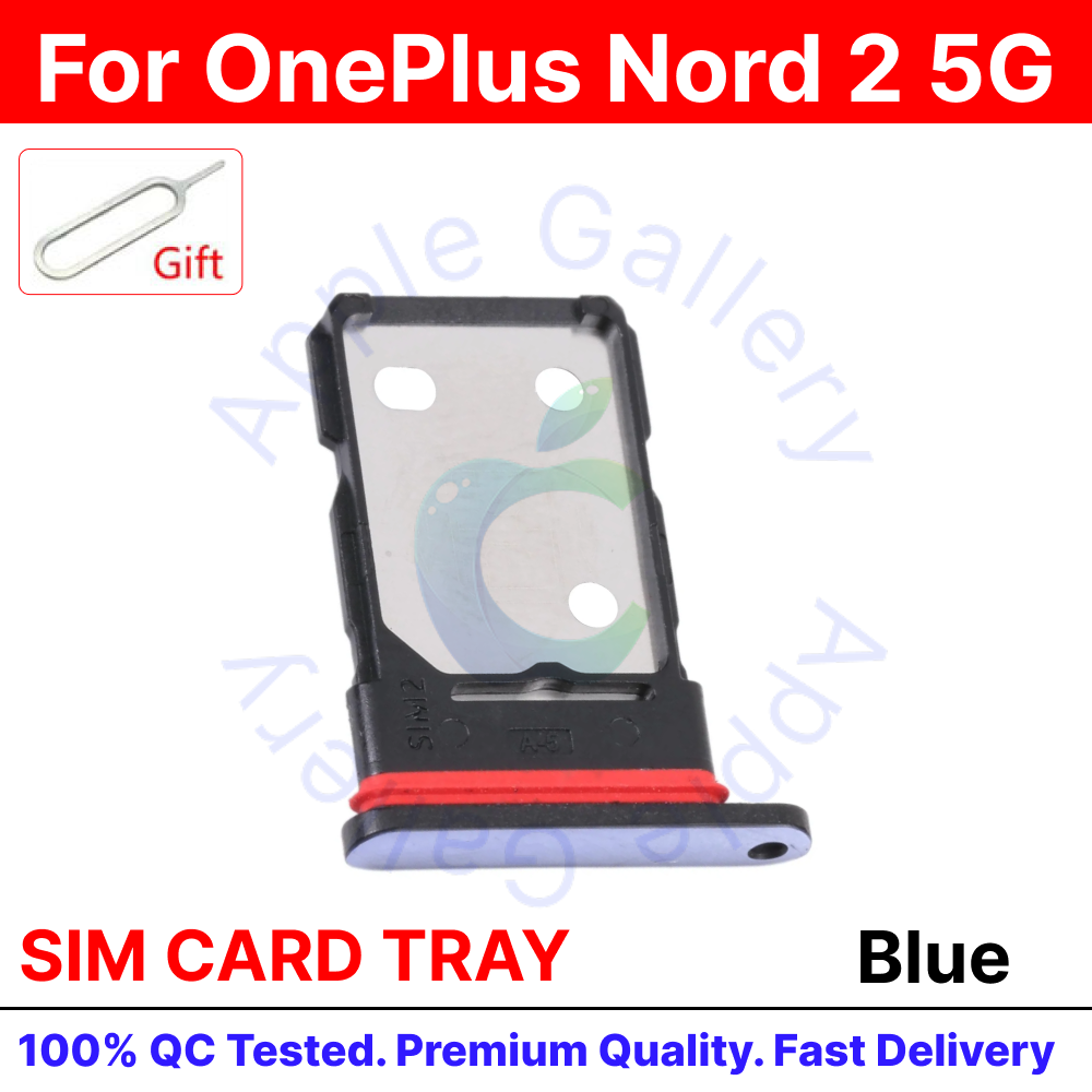 Picture of For Oneplus Nord 2 5G Sim Tray Micro SD Card Slot with Sim Ejector Pin Replacement Parts