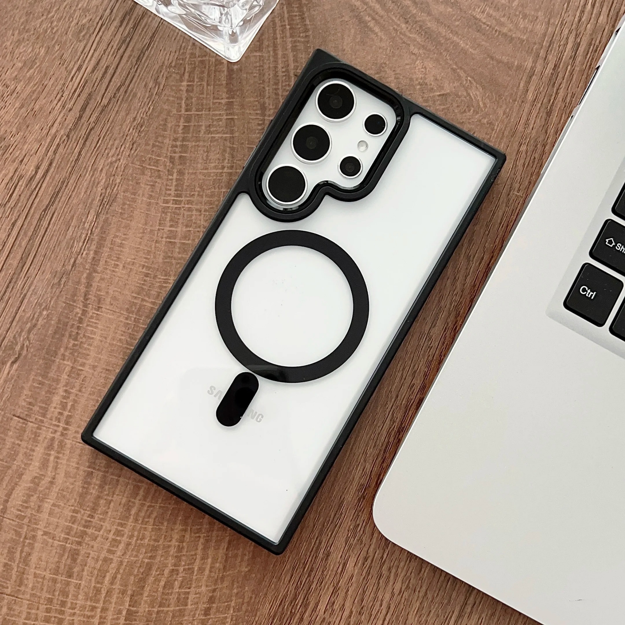 Picture of Magsafe For Samsung Galaxy S22 S23 S24 S23 PLUS S25 S25 PLUS S24FE  S23FE S23 ULTRA S22 ULTRA S23 ULTRA S24 Ultra S25 ULTRA  Magnetic Clear Case Wireless Charging Shockproof Cover Magnetic Phone Case Compatible with Magsafe Transparent Back Cover
