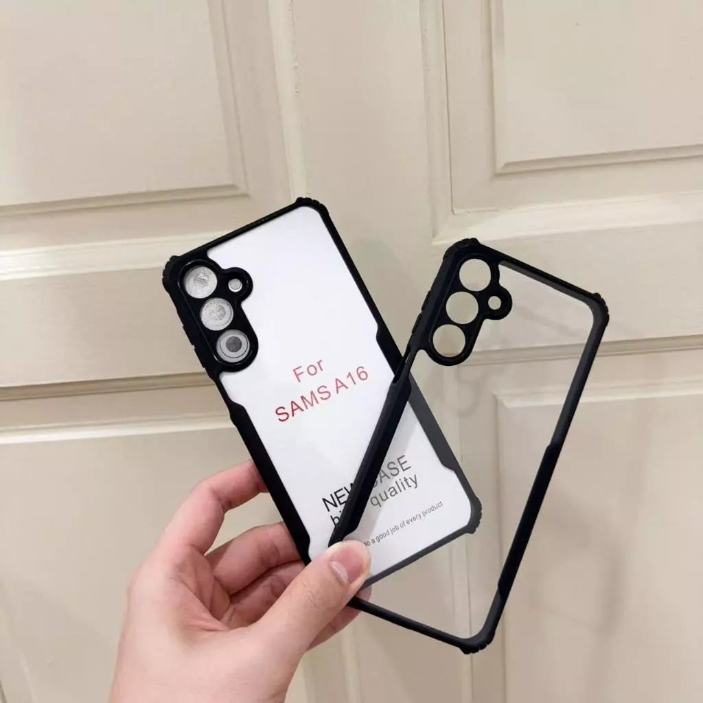 Picture of Samsung Galaxy A16 4G/5G Back Cover Transparent Black Premium Quality Phone Case