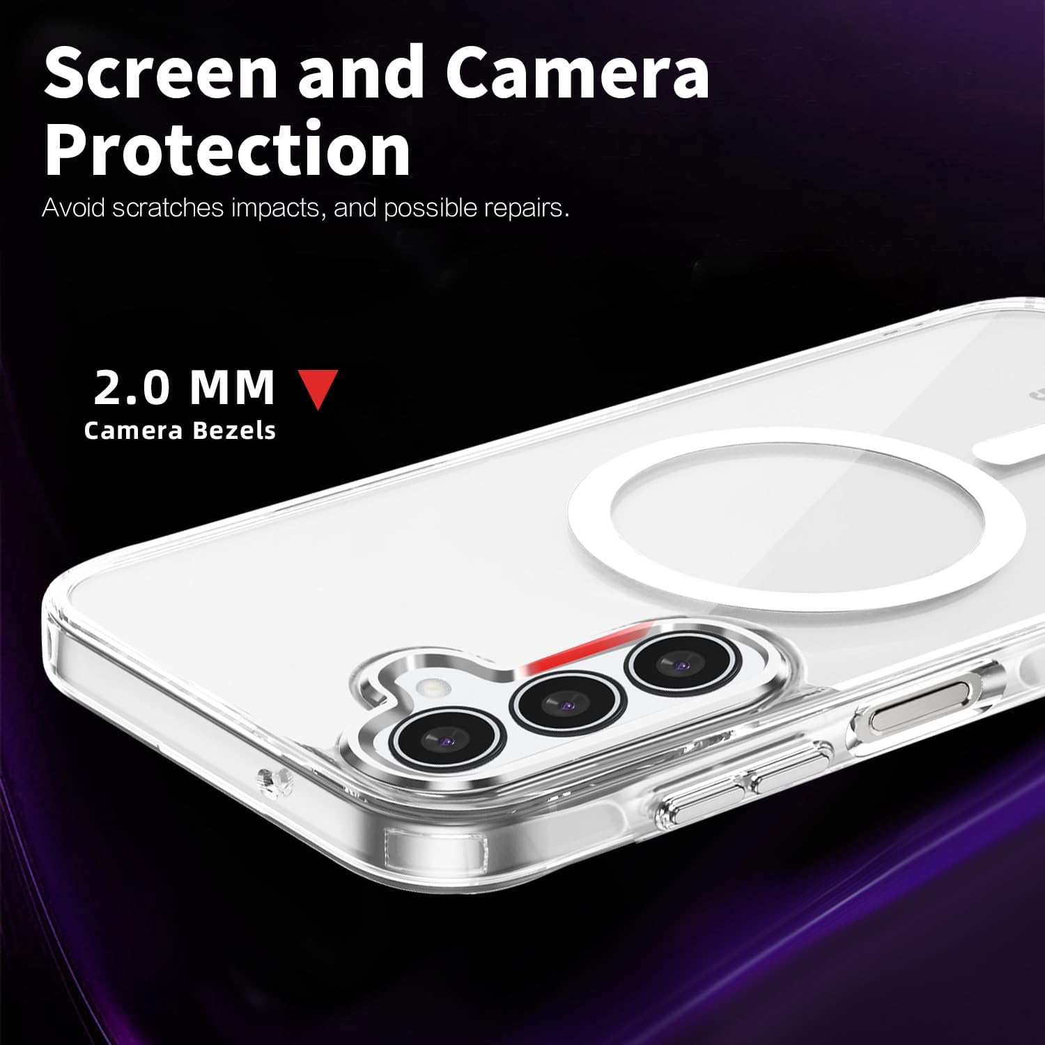 Picture of Samsung Galaxy A56/A36  / A15 / A14/ A16/ A17 / A52 / A35 Anti Yellow Phone Case Magsafe Clear Case Animation Magnetic Suffering Mobile Transparent Phone Back Cover