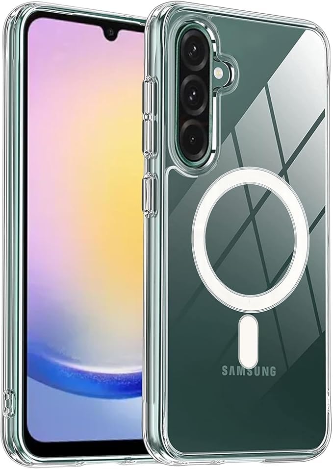 Picture of Samsung Galaxy A56/A36  / A15 / A14/ A16/ A17 / A52 / A35 Anti Yellow Phone Case Magsafe Clear Case Animation Magnetic Suffering Mobile Transparent Phone Back Cover