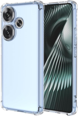 Picture of Case for Poco F6 / Redmi Turbo 3 Clear TPU Four Corners Military-Grade Protection Cover Transparent Soft funda