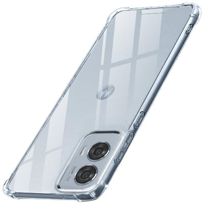 Picture of TheGiftKart Crystal Clear Back Cover Case for Motorola Edge 50 Fusion 5G / Moto G96 5G | 360 Degree Protection | Shock Proof Design | Transparent Back Cover Case (PC & TPU, Transparent Bumper)