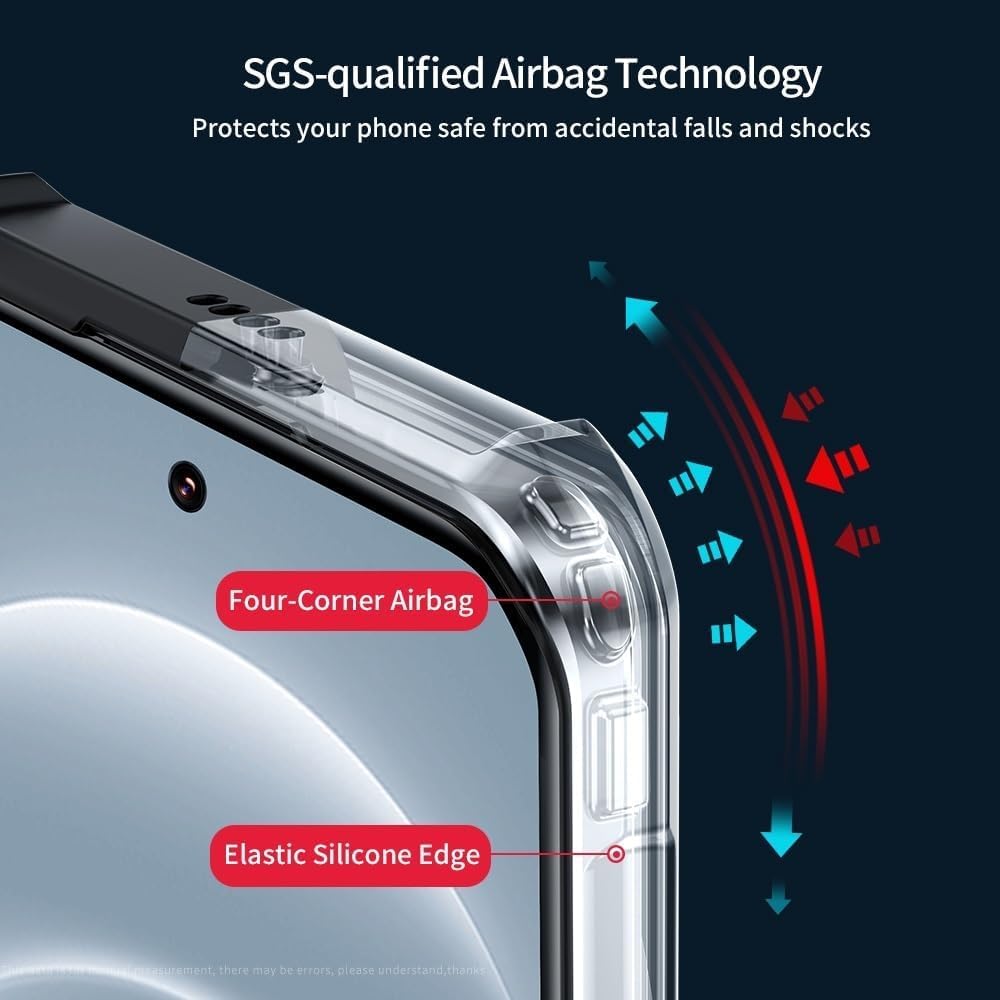 Picture of SPAZY CASE® Vivo Y400 Pro Back Cover | Transparent Crystal Clear Hard PC Back Case with TPU Bumper, Drop Protection Case Cover for Vivo Y400 Pro