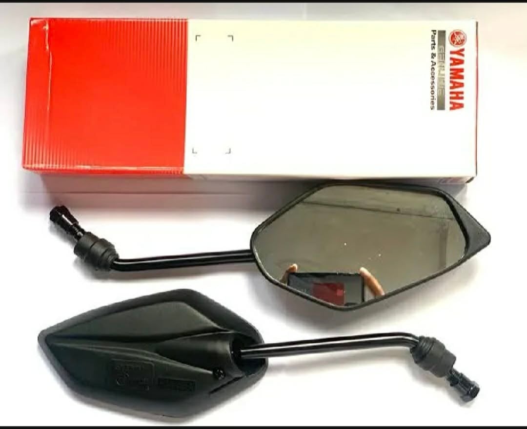 Picture of motorcycle accessories looking glass Motorcycle rear view Black Colour Looking Glass Set of 2 Pcs Both Right & Left Side for Yamaha FZs V1, V2, V3 & MT15 Bike