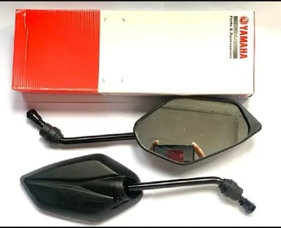 Picture of motorcycle accessories looking glass Motorcycle rear view Black Colour Looking Glass Set of 2 Pcs Both Right & Left Side for Yamaha FZs V1, V2, V3 & MT15 Bike