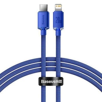 Picture of Baseus Crystal Shine Series 2.4A Fast Charging USB to Lightning For Iphone Data Cable 1.2m Blue CAJY000003