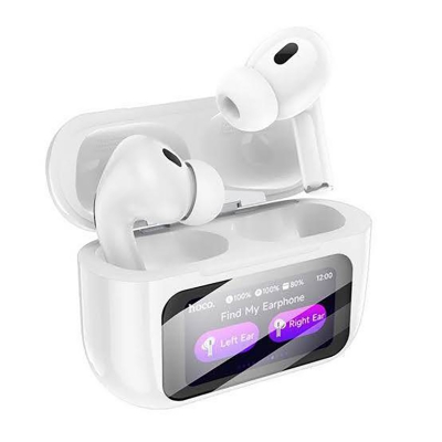 Picture of Hoco EW72 Lite | Bluetooth 5.4 TWS Touch‑screen LCD Case | ANC & Transparency Mode | 13 mm Driver, 24h Playback, IPX6 Water‑Resistant Headset -White