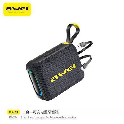 Picture of Awei KA20 2in1 Rechargable portable Blutooth Spekaer -Black