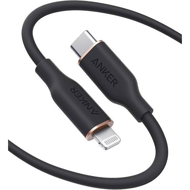 Picture of Anker PowerLine Soft USB-C to Lightning Cable 3ft – Black -Black