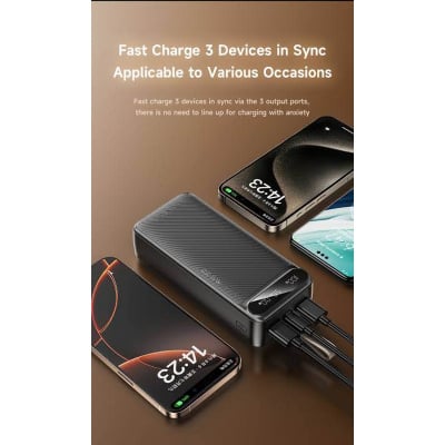 Picture of Awei PA-12 30000mAh Fast Charging Power Bank -Black