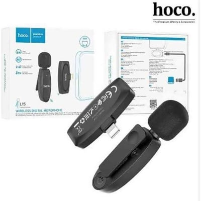 Picture of Hoco L15 Lavalier Wireless Microphone iPhone -Black