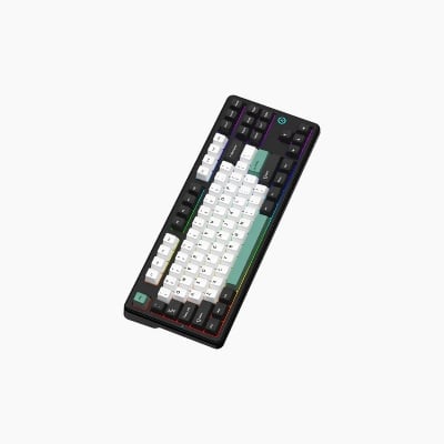Picture of AJAZZ AK870 V2 Tri-Mode Mechanical Keyboard Black White Cyan
