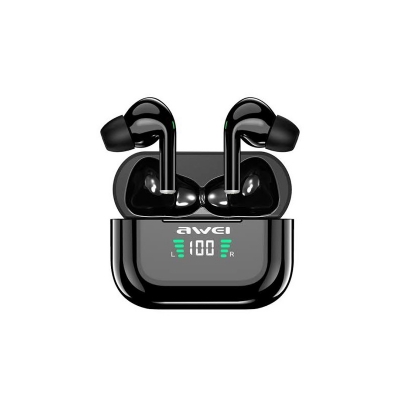 Picture of Awei T29P True Wireless Earbuds Bluetooth 5.0 with LED Digital Display -Black