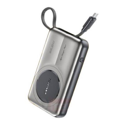Picture of Awei PA22 10000mAh 22.5W Wireless Built-in Type Cable Power Bank -Black