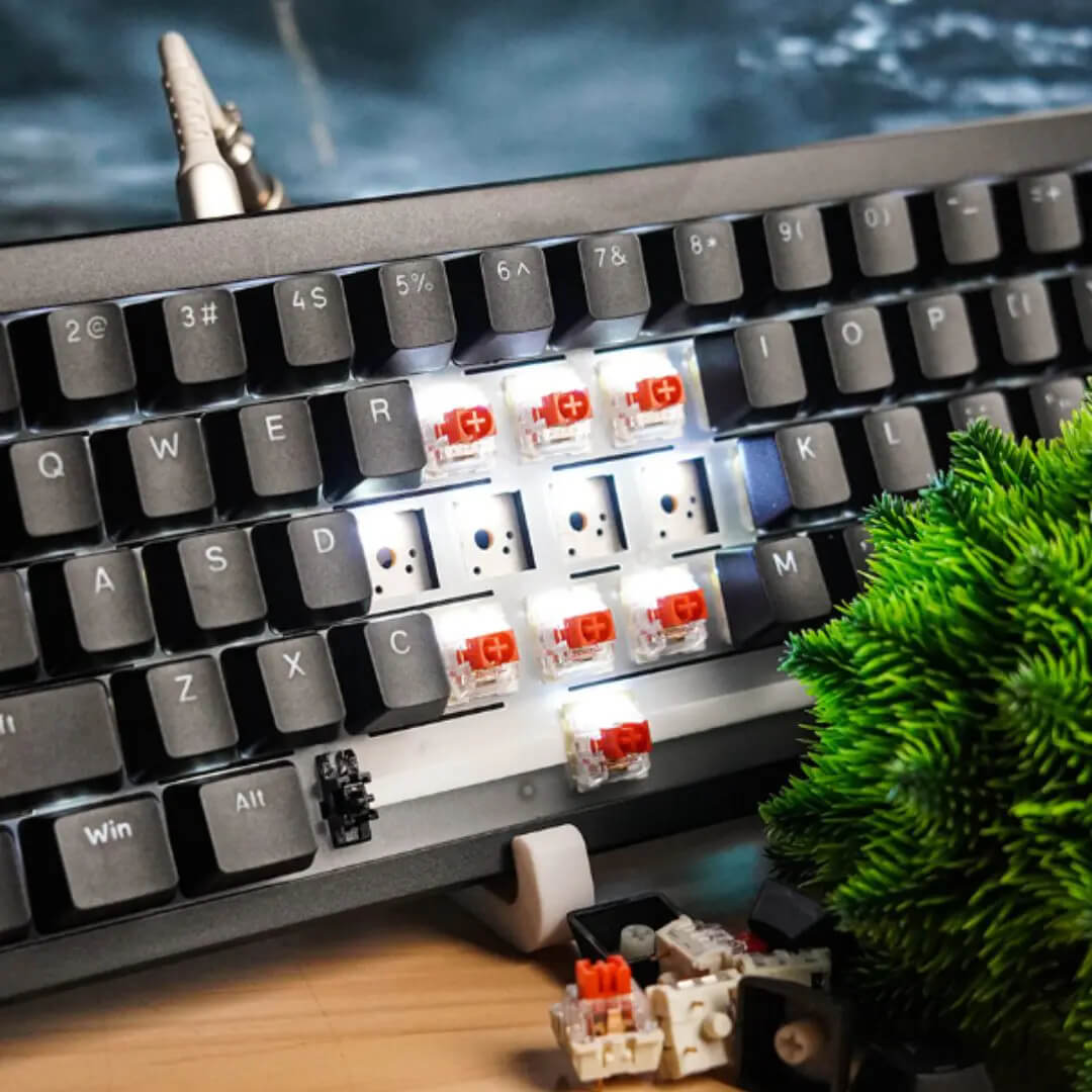 Picture of Ajazz AK650 Wired Mechanical Keyboard Red Switch Black