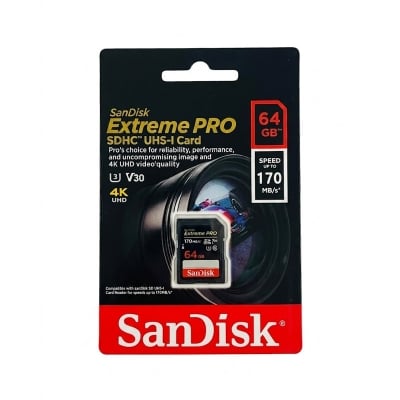 Picture of SanDisk Extreme PRO 64GB 200mbps SDXC UHS-I Memory Card -64GB