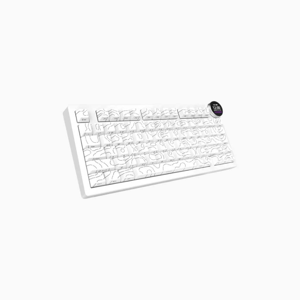 Picture of AJAZZ AK820 V2 PRO 8K Tri-Mode Mechanical Keyboard with TFT Screen White