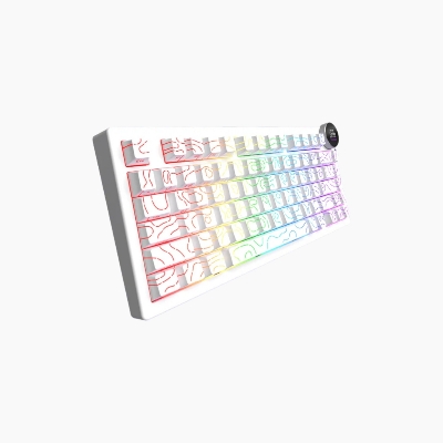 Picture of AJAZZ AK820 V2 PRO 8K Tri-Mode Mechanical Keyboard with TFT Screen White