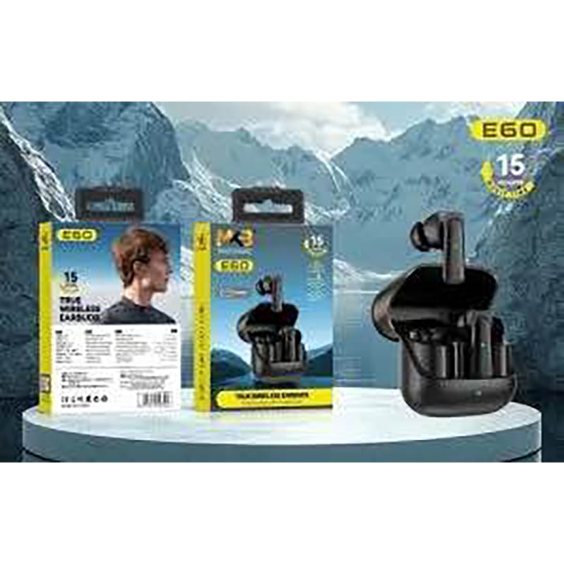 Picture of MKB E60 TRUE WIRELESS Sports Earbuds -Black