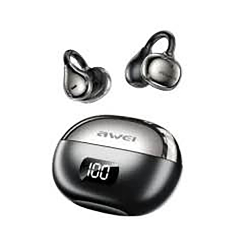 Picture of AWEI TZ50 Al Earclip Clip Bluetooth Earphone Black -Black