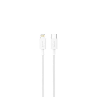 Picture of Baseus Superior Series USB to Lightning-Fast Charging Cable Data Transfer 2.4A for iPhone 13 12 11 Pro Max Mini XS X 8 7 6 5 SE iPad and More 1M Black -White