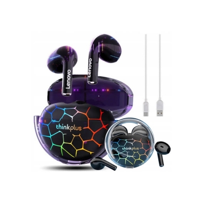 Picture of Lenovo LP80 Pro RGB TWS Bluetooth Wireless Earbuds -Black