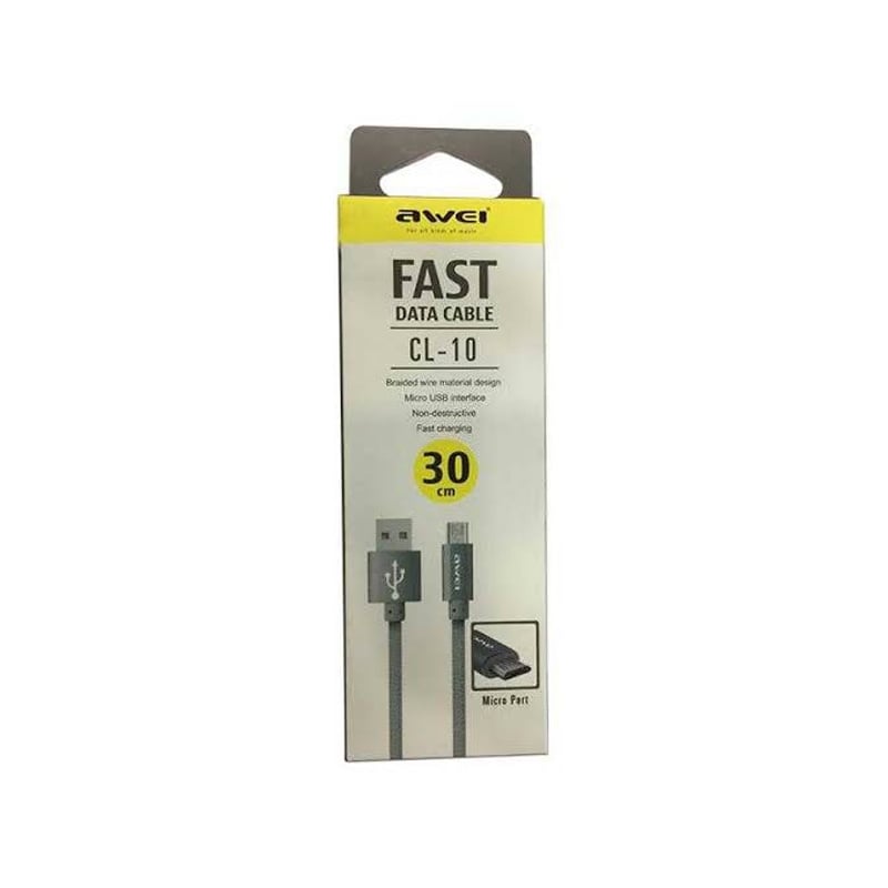 Picture of Awei CL 10 Micro USB Data Cable For Android with Fast Charging -Grey