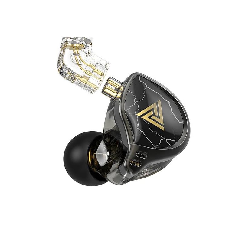 Picture of QKZ × HBB 10mm Titanium-Coated Diaphragm Driver HiFi In-Ear Earphones with mic -Black