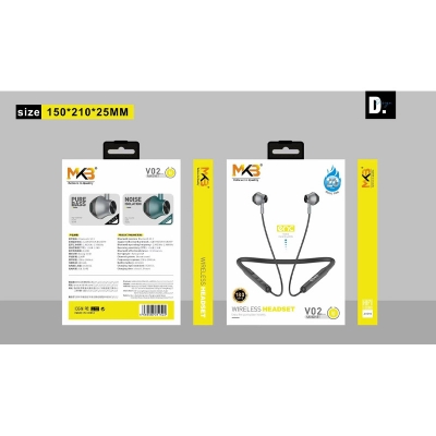 Picture of MKB V02 Magnetic ENC Wireless Neckband -Black