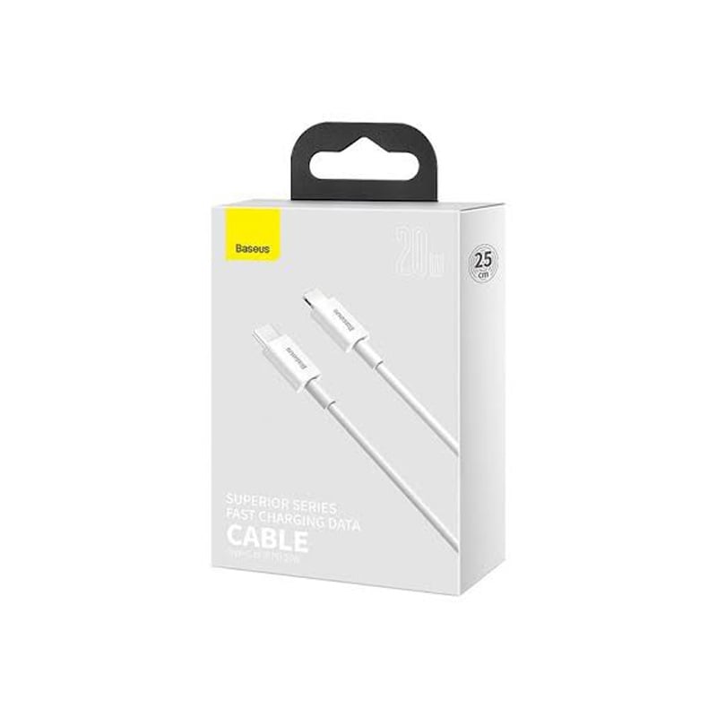 Picture of Baseus Superior Series USB to Lightning-Fast Charging Cable Data Transfer 2.4A for iPhone 13 12 11 Pro Max Mini XS X 8 7 6 5 SE iPad and More 1M Black -White