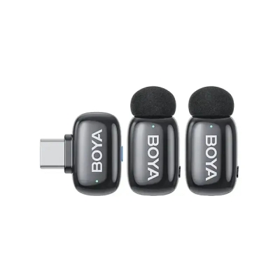 Picture of Boya Mini 2-04 AI Noise Cancellation Super Mini Wireless Microphone for Android - Black