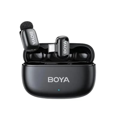 Picture of Boya Mini 2-05 AI Noise Cancellation Super Mini Wireless Microphone for Android - Black