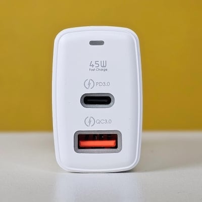 Picture of GearUP GP007 45W Fast Charging PD 3.0+ QC 3.0 USB Wall Charger - White