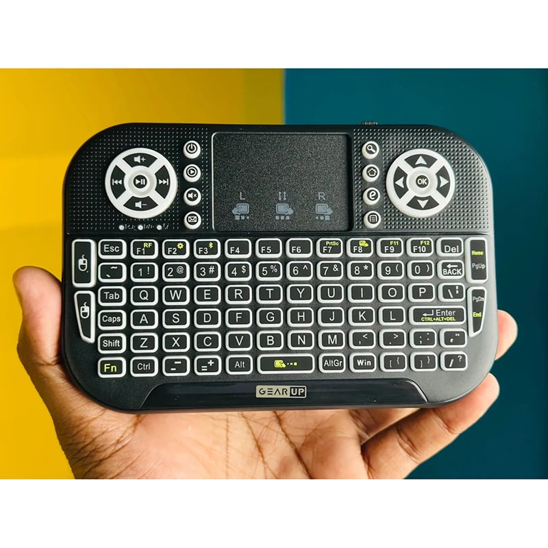 Picture of GearUP MK20 2.4GHz + Wireless Dual Mode RGB Backlit Rechargeable Mini Portable Keyboard With Touchpad