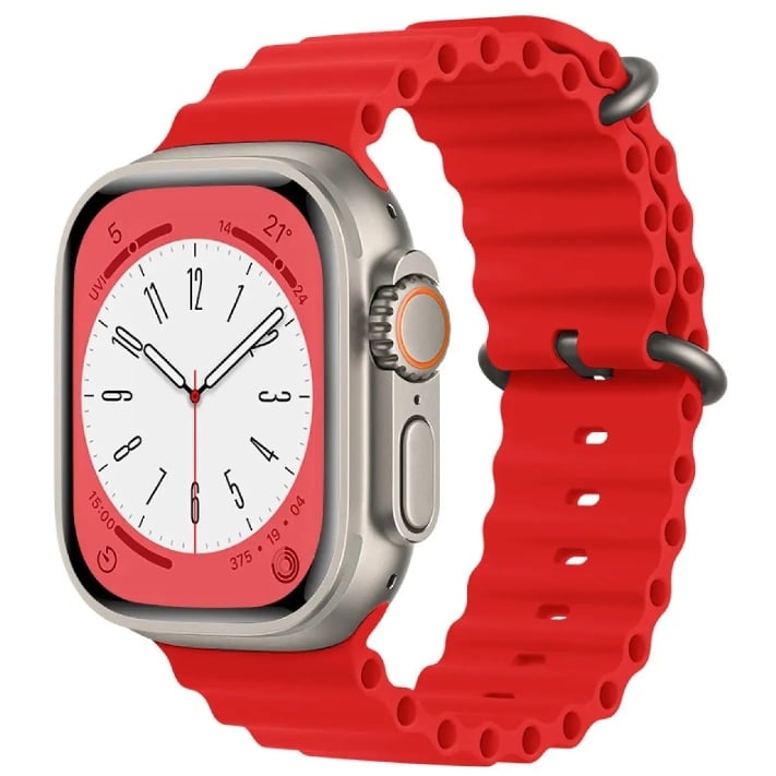 Picture of Apple Watch Band 42mm 44mm 45mm 49mm for Women Men, Adjustable Loop Silicone Waterproof Sport Strap for iWatch Series Ultra/8/7/6/5/4/3 ( only belt )