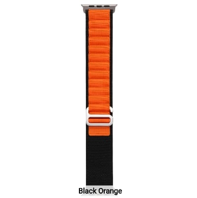 Picture of Black Color Alpine Loop Strap For Apple Watch Band 49mm 45mm 44mm 42mm Nylon Bracelet iWatch Ultra Series 9 8 7 6 5 4 3 - Smart Watch(only Belt)