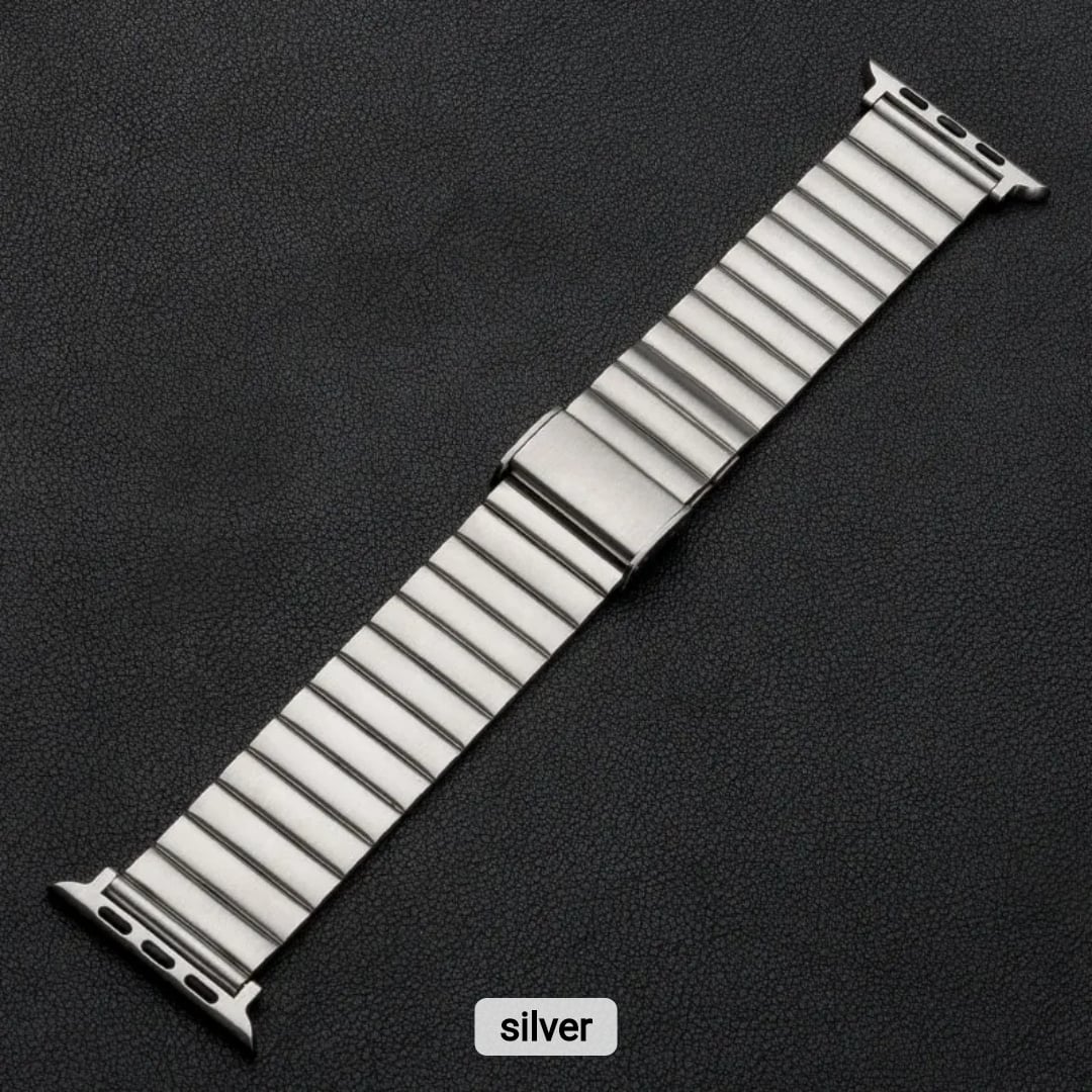 Picture of New Apple Watch Premium New Stainless Steel Straps- 49mm/45mm/44mm/42mm Stainless Steel Butterfly Buckle Band For Apple Watch-Luxury Metal Straps ( Black Color ) for Watch Ultra Series 8 7 5 6 5 4