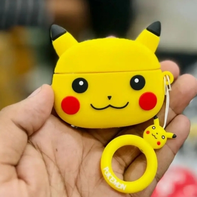 Picture of Pikachu (Only Cover) For Apple Airpods Pro and  pro 2nd Gen Premium Earbuds Protective Cover (Headphone not included) joyroom T03s Pro Headphone not included