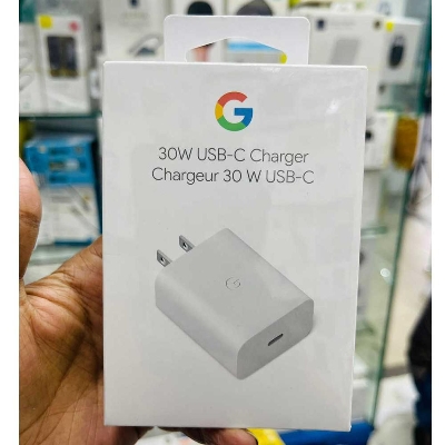 Picture of 100%  Google 30W USB-C Charger Fast Charging Pixel Phone Charger Adapter and Type C To Type-C PD Cable Compatible with Google Products and Other USB-C Devices