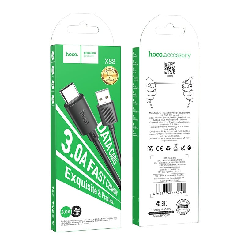 Picture of Hoco X88 Type C Fast Charging Cable