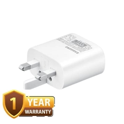 Picture of Samsung 25W NFC USB-C Power Adapter 3 Pin | Fast Charging for Galaxy Devices, Tablets & More