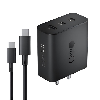 Picture of 100W CMF by Nothing Super Fast Charger Adapter with C to C Cable for CMF Phone 1/Nothing Phone 2A/ 2a Plus/Phone 2/Buds, CMF 100w GaN Power Adapter for Mobile, 100W Type C Charging Adaptor