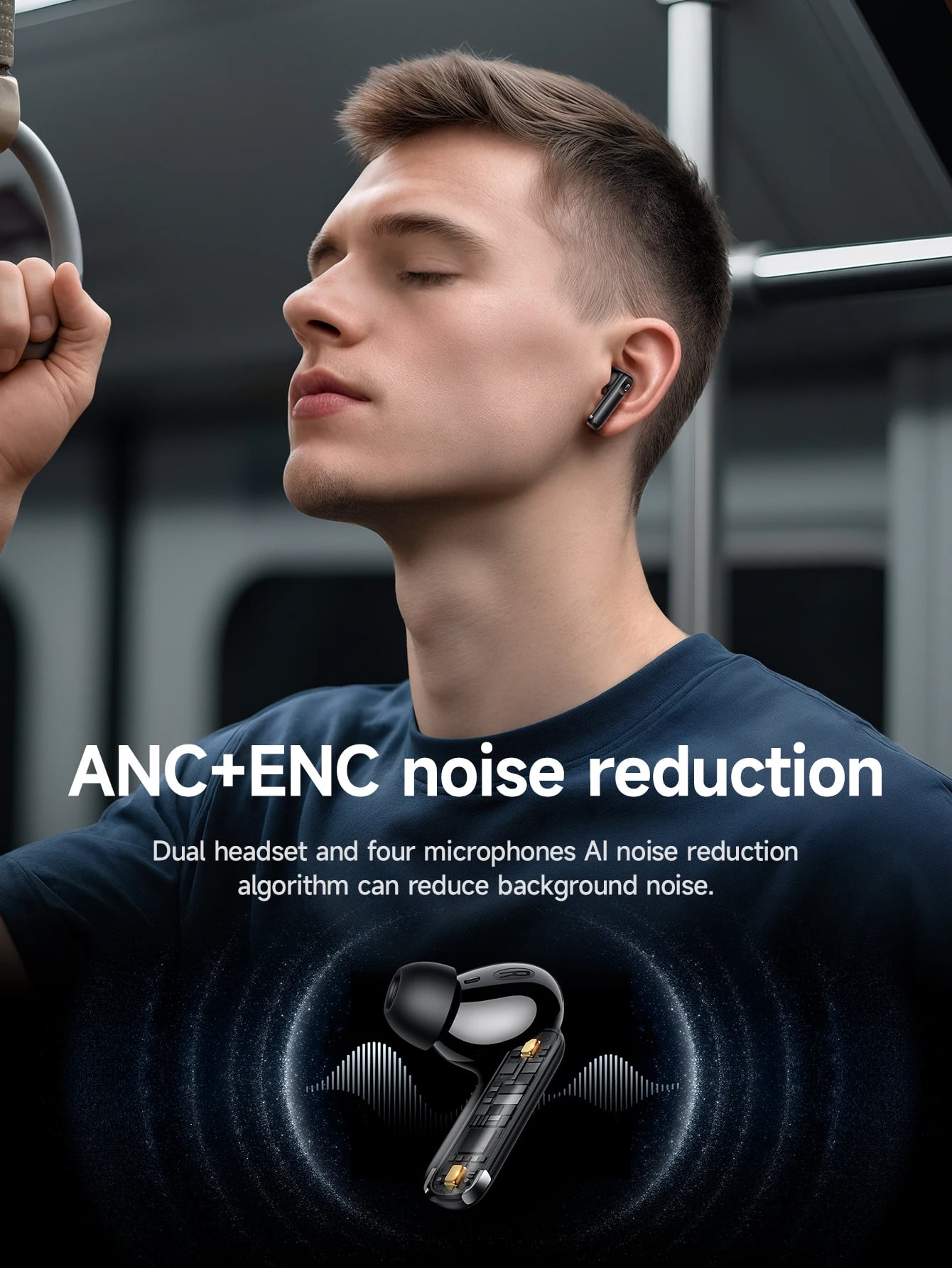 Picture of Hoco EQ27 AI Translation Earbuds | ANC+ENC Noise Reduction | Supports 134 Languages