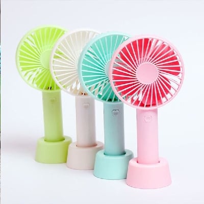 Picture of Hand Fan Mini Portable Handheld Fan Multicolor USB Rechargeable Desktop Fan For Indoor Outdoor Travel